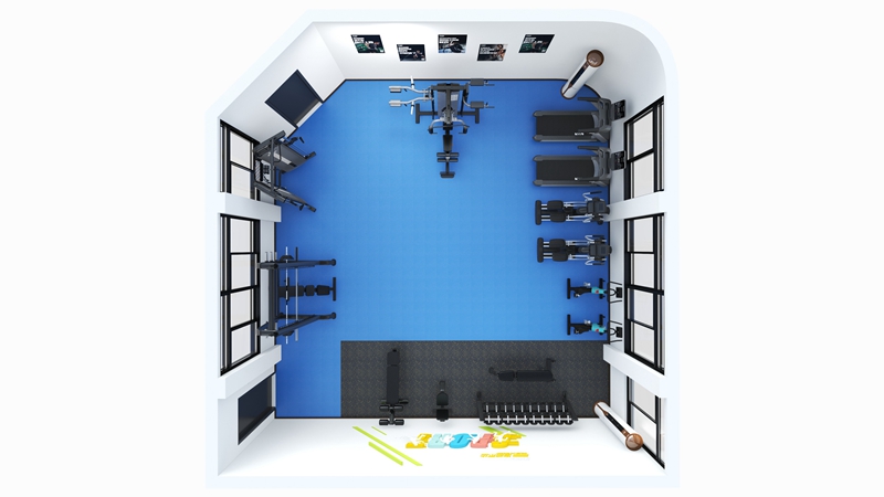 企事业单位健身房-平面图