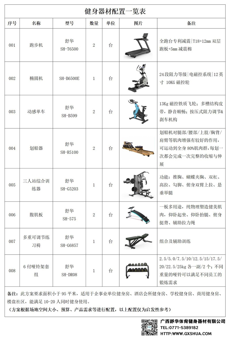 企事业单位健身器材一览表