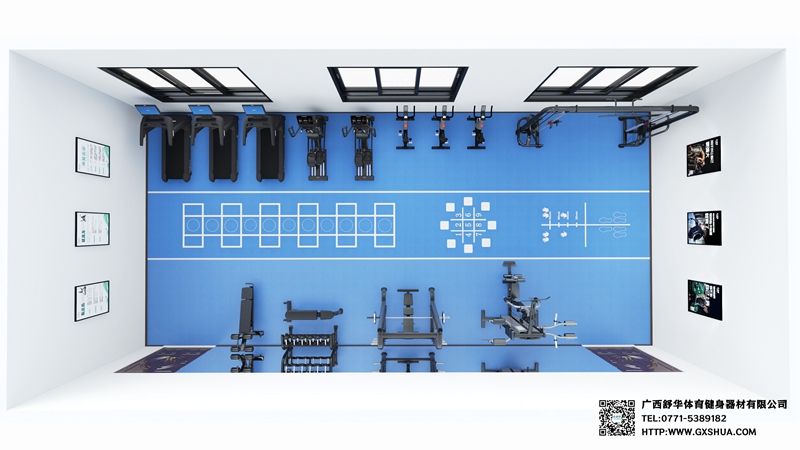 100m²企事业单位健身房 解决方案